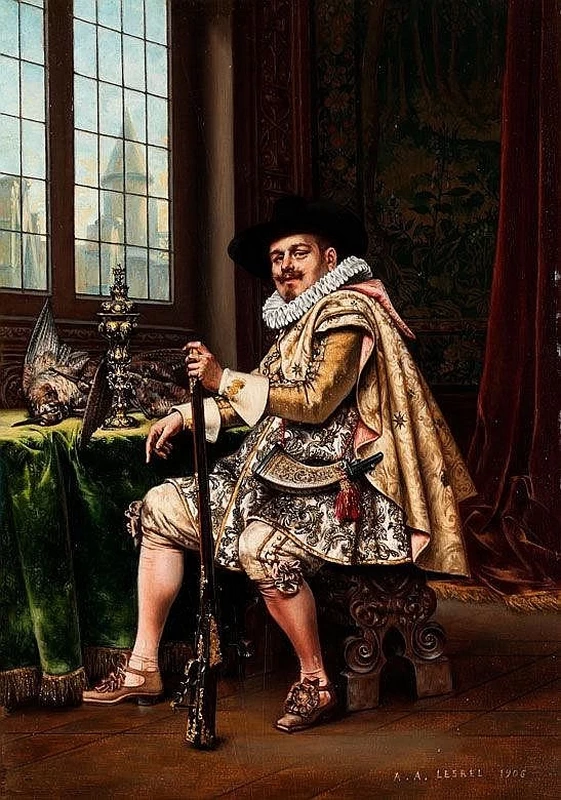 Il principe nel salone dopo la caccia